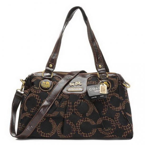 Coach Fashion Madison Logo Medium Coffee Satchels EIO